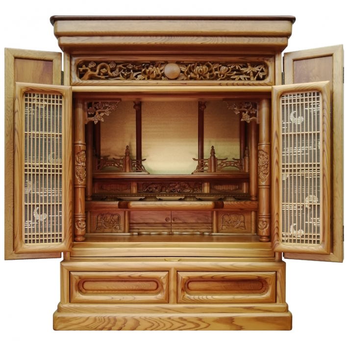 唐木仏壇 伝統工芸品 東京仏壇「屋久杉製仏壇 」25号