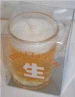 人気のビールの形をしたローソク